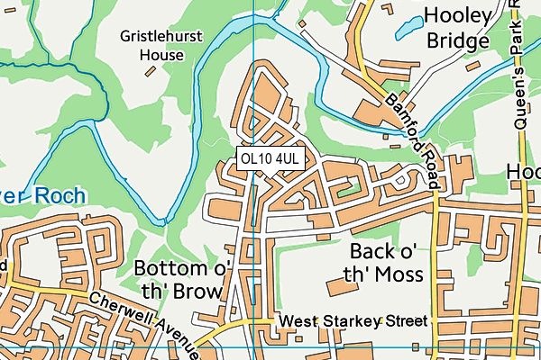 OL10 4UL map - OS VectorMap District (Ordnance Survey)