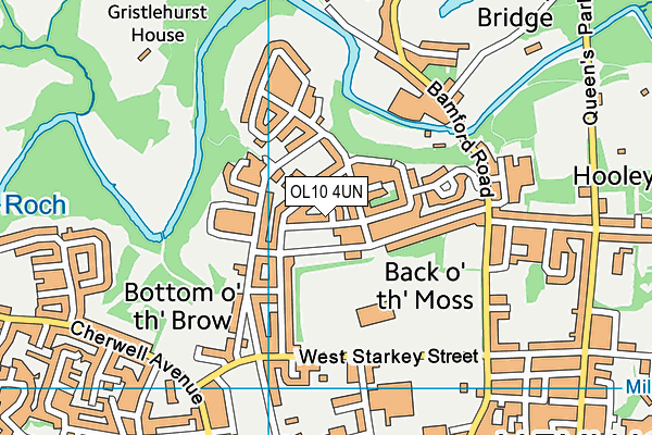 OL10 4UN map - OS VectorMap District (Ordnance Survey)
