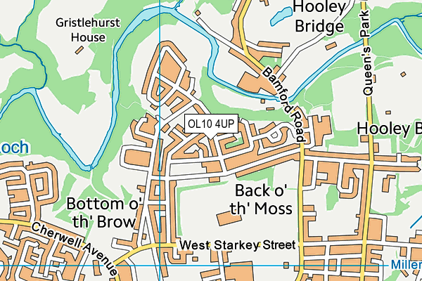OL10 4UP map - OS VectorMap District (Ordnance Survey)