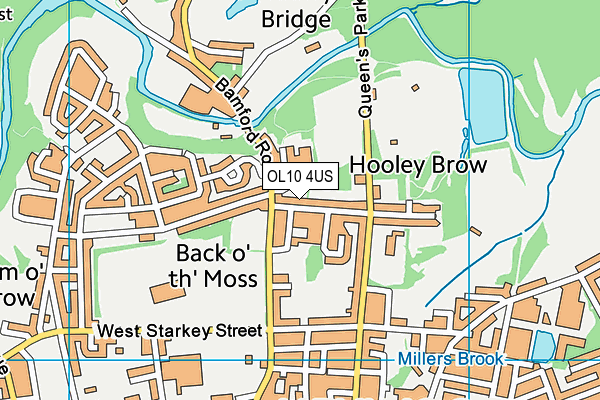 OL10 4US map - OS VectorMap District (Ordnance Survey)