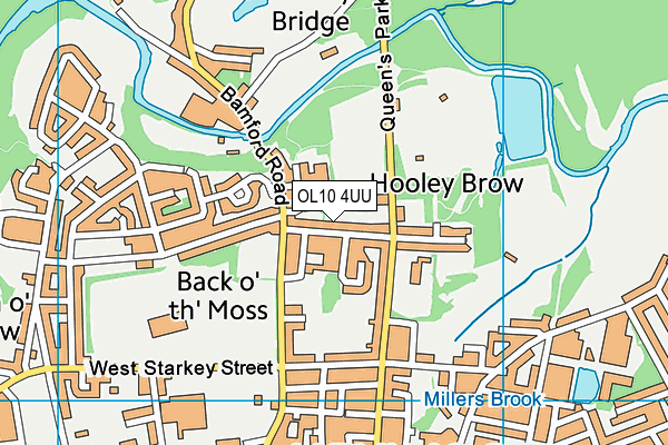 OL10 4UU map - OS VectorMap District (Ordnance Survey)