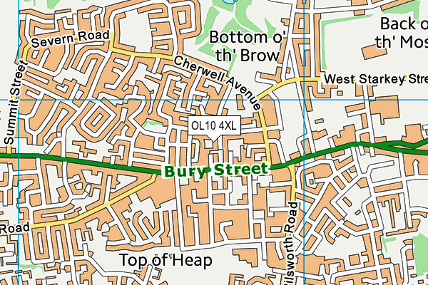 OL10 4XL map - OS VectorMap District (Ordnance Survey)