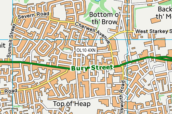 OL10 4XN map - OS VectorMap District (Ordnance Survey)