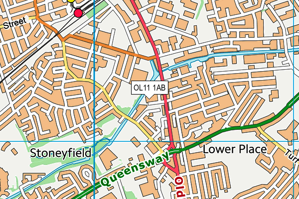 OL11 1AB map - OS VectorMap District (Ordnance Survey)