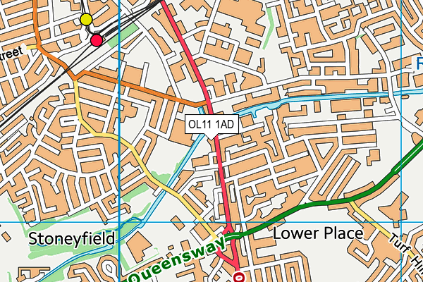 OL11 1AD map - OS VectorMap District (Ordnance Survey)