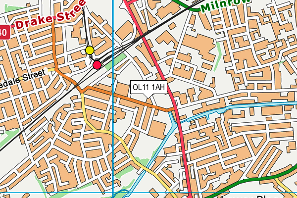 OL11 1AH map - OS VectorMap District (Ordnance Survey)