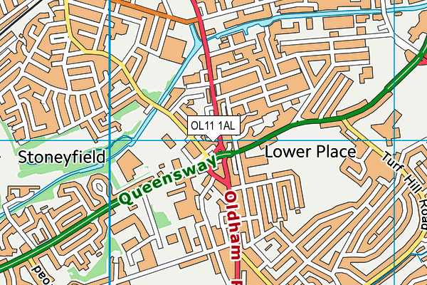 OL11 1AL map - OS VectorMap District (Ordnance Survey)