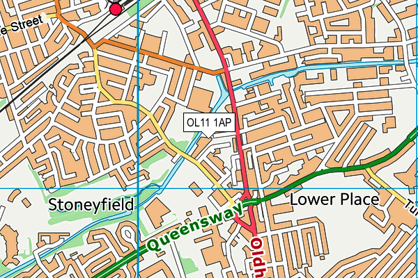 OL11 1AP map - OS VectorMap District (Ordnance Survey)