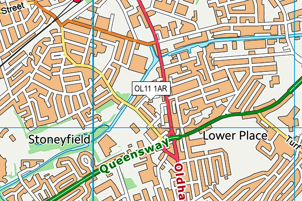 OL11 1AR map - OS VectorMap District (Ordnance Survey)