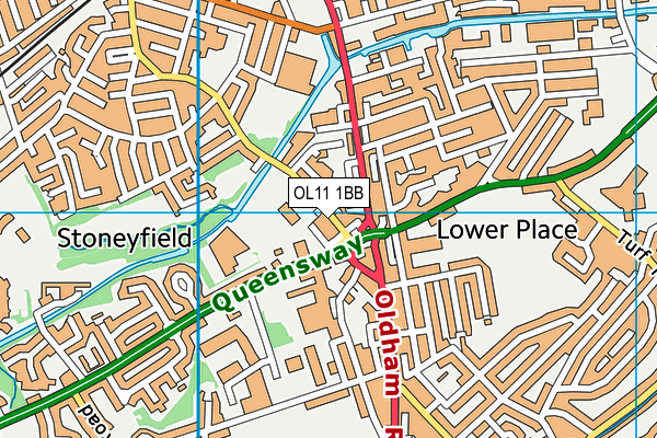 OL11 1BB map - OS VectorMap District (Ordnance Survey)