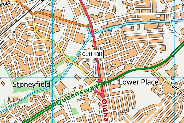 OL11 1BH map - OS VectorMap District (Ordnance Survey)