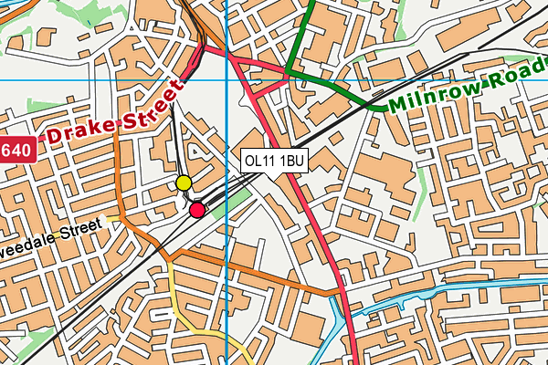 OL11 1BU map - OS VectorMap District (Ordnance Survey)