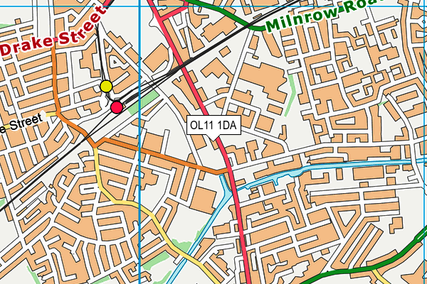 OL11 1DA map - OS VectorMap District (Ordnance Survey)