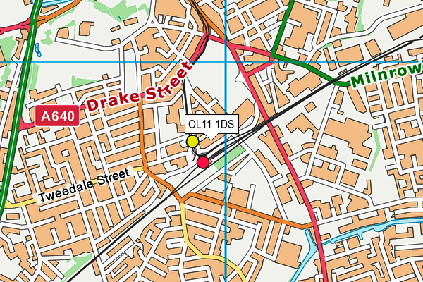 OL11 1DS map - OS VectorMap District (Ordnance Survey)