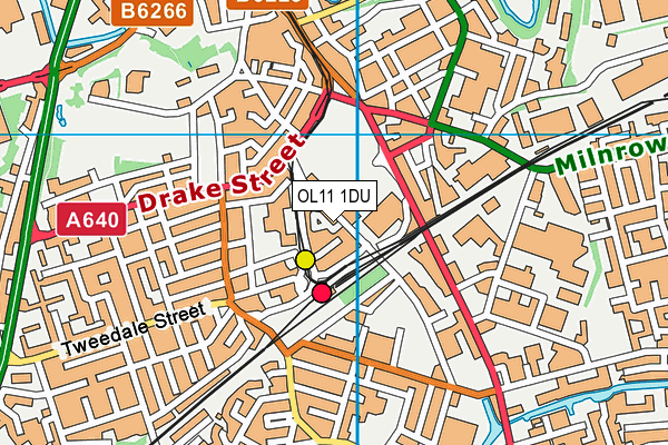 OL11 1DU map - OS VectorMap District (Ordnance Survey)