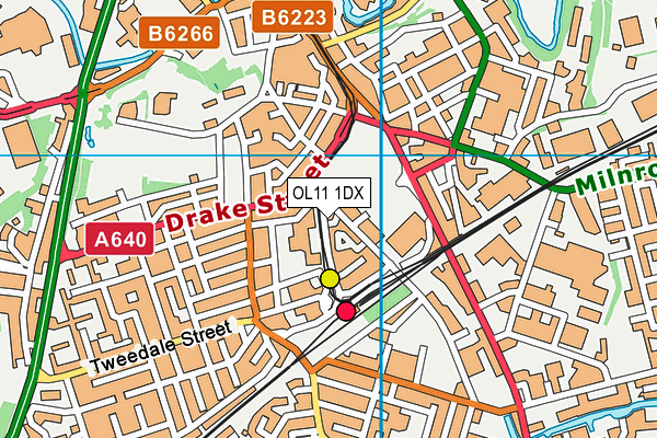 OL11 1DX map - OS VectorMap District (Ordnance Survey)