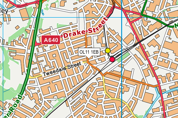 OL11 1EB map - OS VectorMap District (Ordnance Survey)