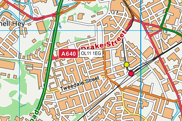 OL11 1EG map - OS VectorMap District (Ordnance Survey)