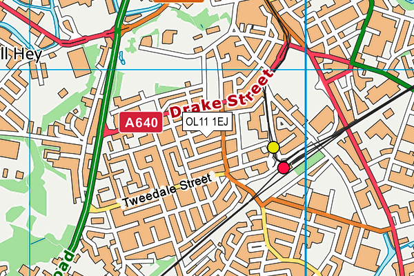 OL11 1EJ map - OS VectorMap District (Ordnance Survey)