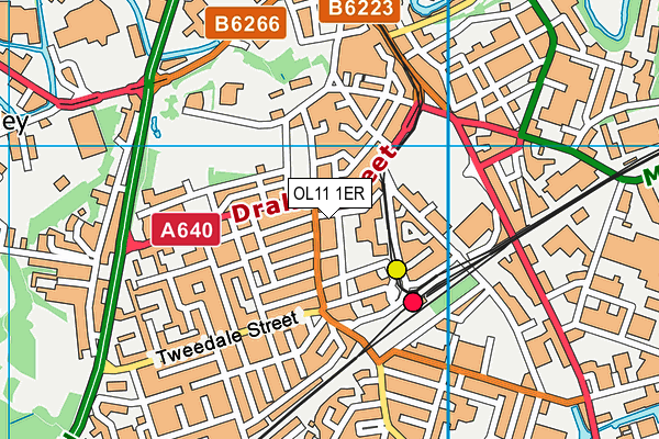 OL11 1ER map - OS VectorMap District (Ordnance Survey)