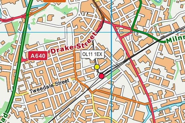 OL11 1EX map - OS VectorMap District (Ordnance Survey)