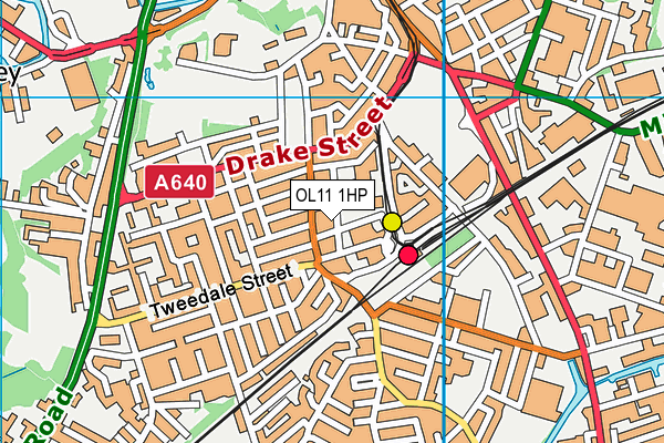 OL11 1HP map - OS VectorMap District (Ordnance Survey)