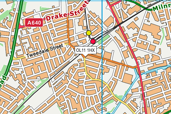 OL11 1HX map - OS VectorMap District (Ordnance Survey)