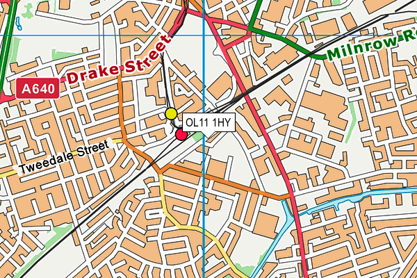 OL11 1HY map - OS VectorMap District (Ordnance Survey)