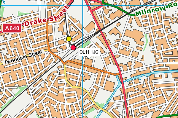 OL11 1JG map - OS VectorMap District (Ordnance Survey)