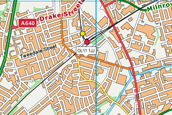 OL11 1JJ map - OS VectorMap District (Ordnance Survey)