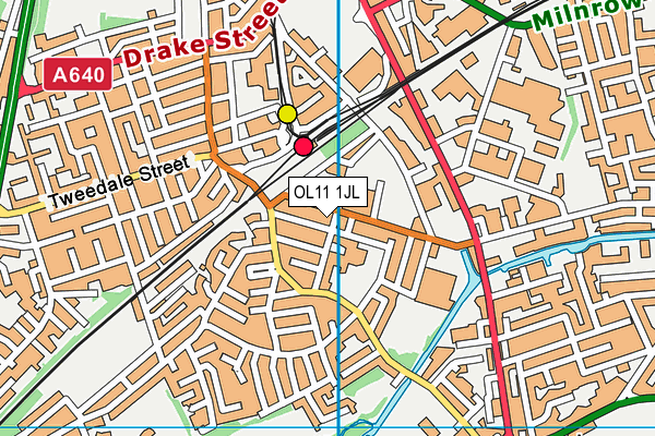 OL11 1JL map - OS VectorMap District (Ordnance Survey)
