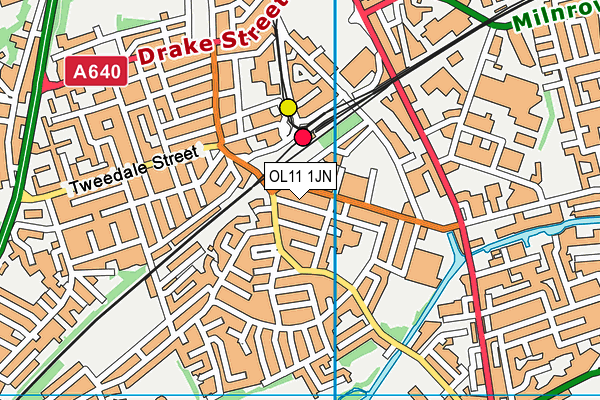 OL11 1JN map - OS VectorMap District (Ordnance Survey)