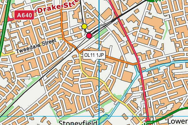 OL11 1JP map - OS VectorMap District (Ordnance Survey)