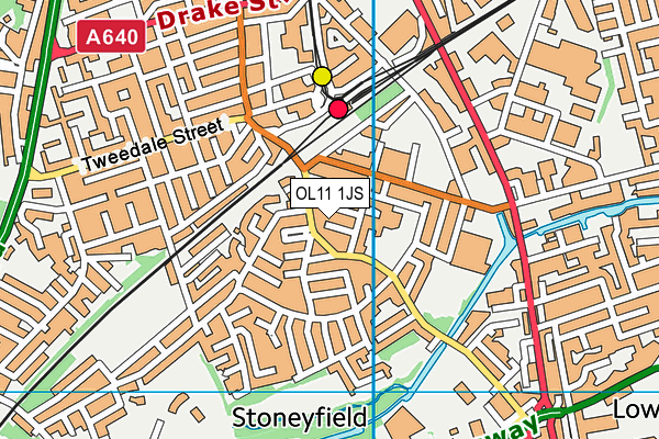 OL11 1JS map - OS VectorMap District (Ordnance Survey)