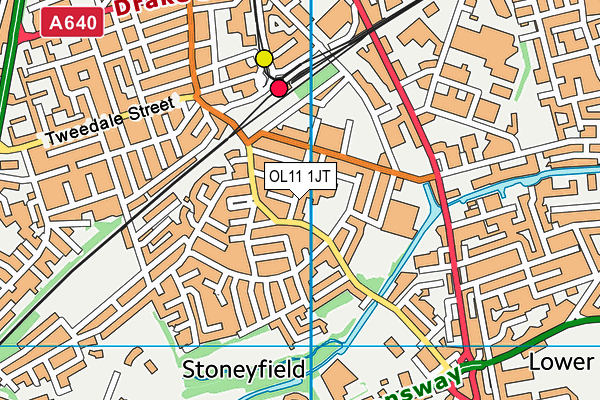 OL11 1JT map - OS VectorMap District (Ordnance Survey)