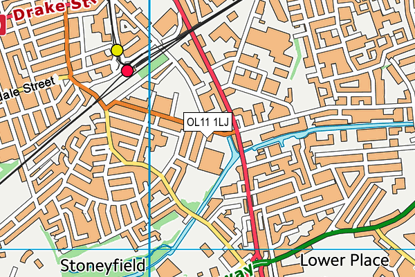 OL11 1LJ map - OS VectorMap District (Ordnance Survey)