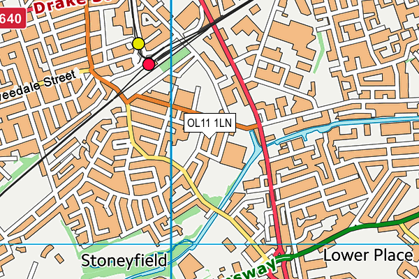 OL11 1LN map - OS VectorMap District (Ordnance Survey)