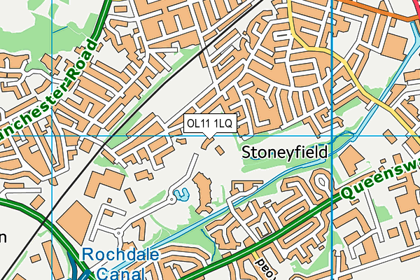 OL11 1LQ map - OS VectorMap District (Ordnance Survey)