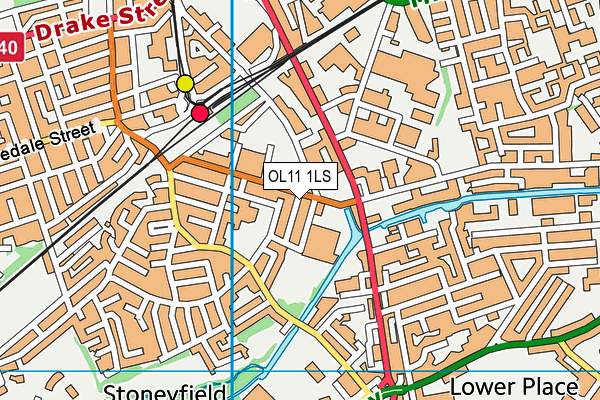 OL11 1LS map - OS VectorMap District (Ordnance Survey)