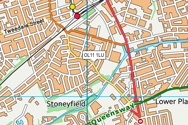 OL11 1LU map - OS VectorMap District (Ordnance Survey)