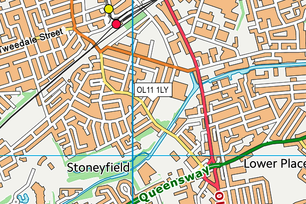 OL11 1LY map - OS VectorMap District (Ordnance Survey)