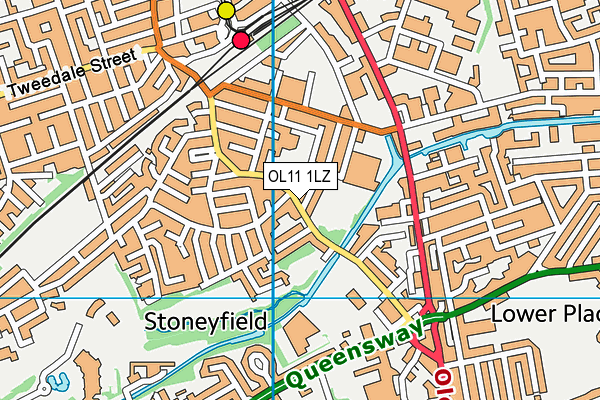 OL11 1LZ map - OS VectorMap District (Ordnance Survey)