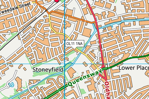 OL11 1NA map - OS VectorMap District (Ordnance Survey)