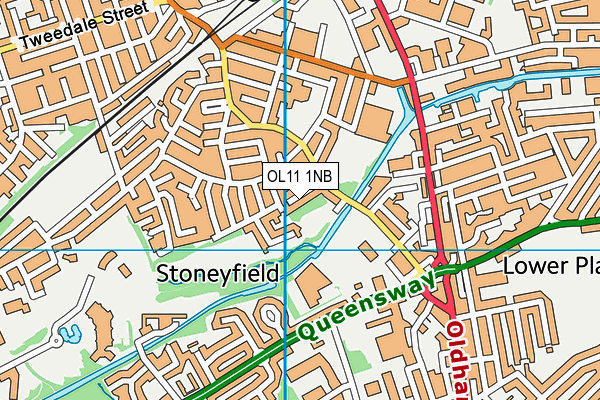 OL11 1NB map - OS VectorMap District (Ordnance Survey)