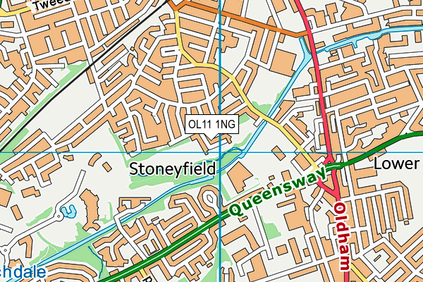 OL11 1NG map - OS VectorMap District (Ordnance Survey)