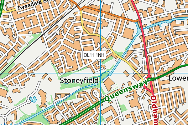 OL11 1NH map - OS VectorMap District (Ordnance Survey)