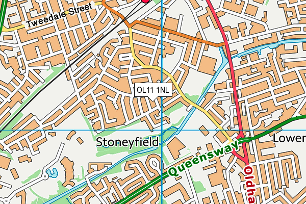OL11 1NL map - OS VectorMap District (Ordnance Survey)