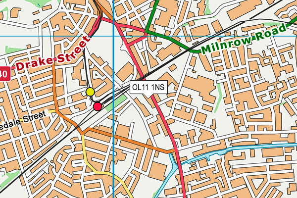 OL11 1NS map - OS VectorMap District (Ordnance Survey)