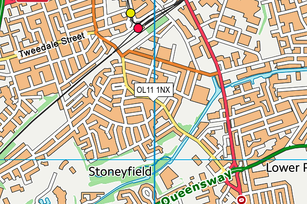 OL11 1NX map - OS VectorMap District (Ordnance Survey)