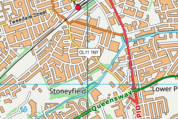 OL11 1NY map - OS VectorMap District (Ordnance Survey)